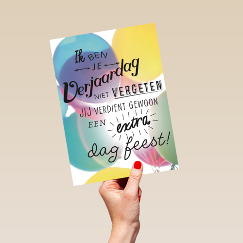 te laat birthday verjaardag