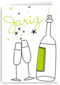 tekening champagne en glazen
