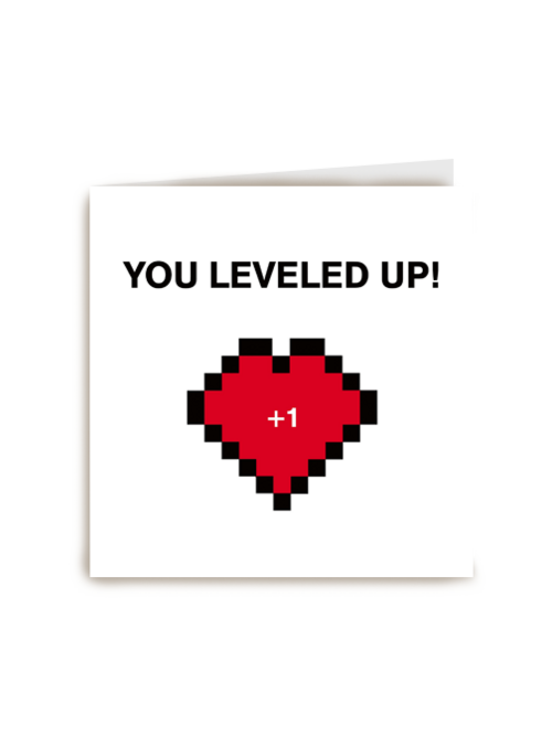 Verjaardagskaart Hallmark | You Leveled Up Hartje