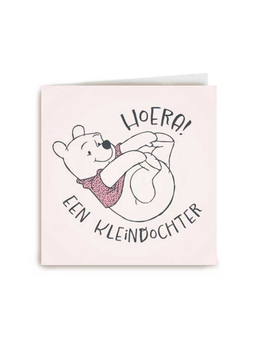 Hoera een kleindochter Winnie the Pooh kaart