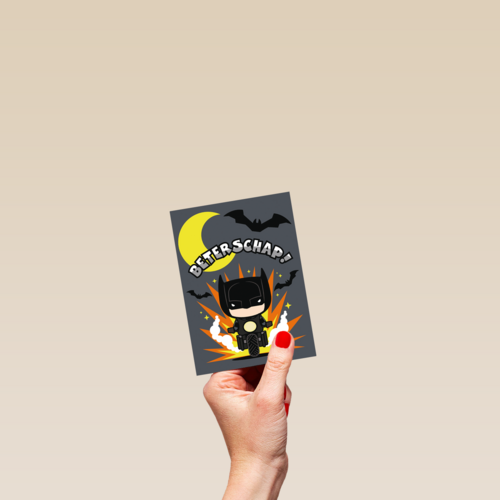 Beterschap kaart Batman op motor