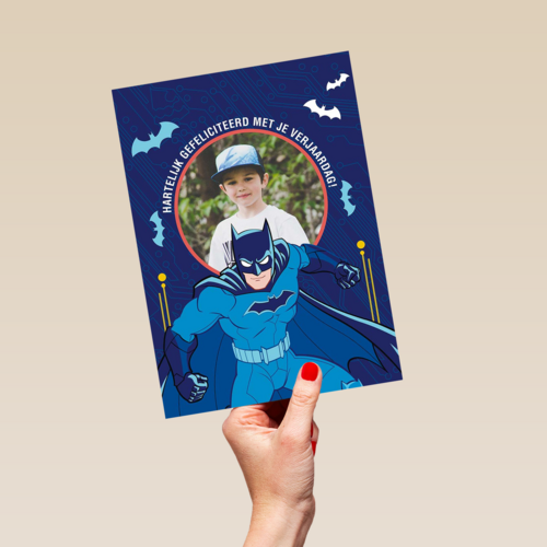 Batman verjaardagskaart met foto
