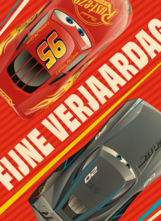 Cars verjaardagskaart bliksem McQueen Storm
