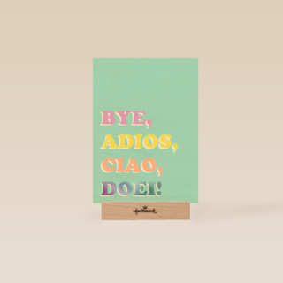 Afscheid kaart Bye adios ciao doei