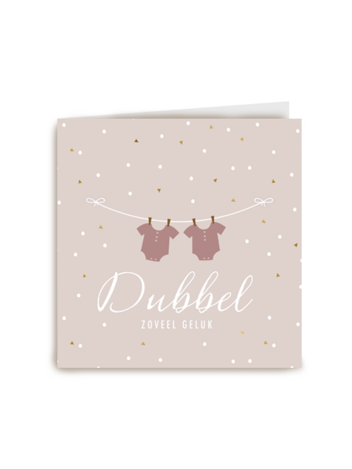geboorte meerling dubbel zoveel geluk waslijn meisjes
