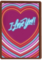 Valentijn kaart I love you neon stijl