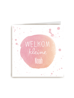 watercolor welkom kleine meid