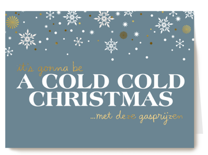 Kerstkaart grappig cold cold Christmas