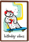 Verjaardagskaart skater birthday vibes