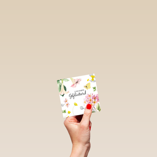 Kaart flowers by Marjolein Bastin Van harte gefeliciteerd