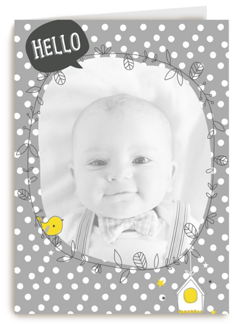 Kaart Hallmark | Geboorte Felicitatie | Fotokaart Hello Klein Baby Kindje