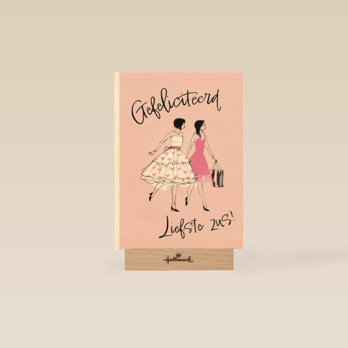 een felicitatiekaart voor een lieve zus