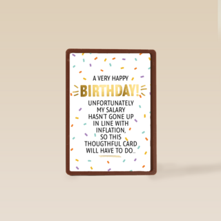 Verjaardagskaart inflation