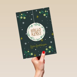 Kerstkaart Hallo Kerst
