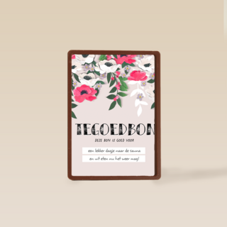 moederdag kaart met tegoedbon