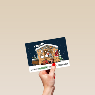 Kerstkaart heerlijk relaxen