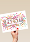 uitnodiging feest confetti roze