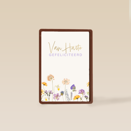 Verjaardagskaart veldbloemen van harte