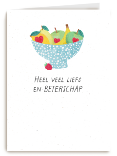 Beterschapskaart fruitschaal