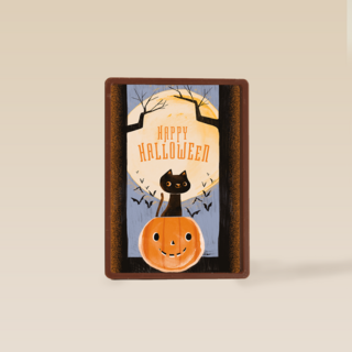 Happy Halloween Cat Pumpkin