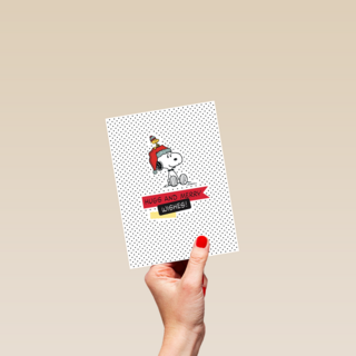 xmas humor snoopy met kerstmuts
