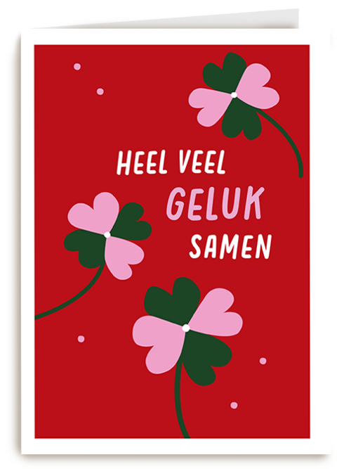 Kaart Hallmark | Felicitatie Huwelijk Verloving Geregistreerd Partnerschap | Liefdjeskaart Heel Veel Geluk Samen