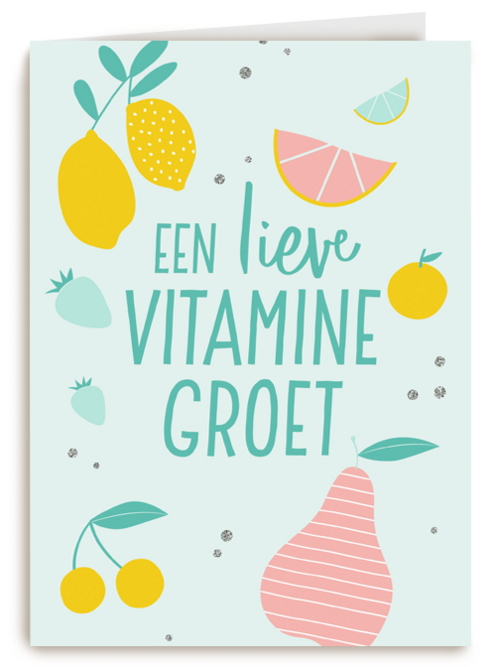 Beterschapskaart een lieve vitaminegroet