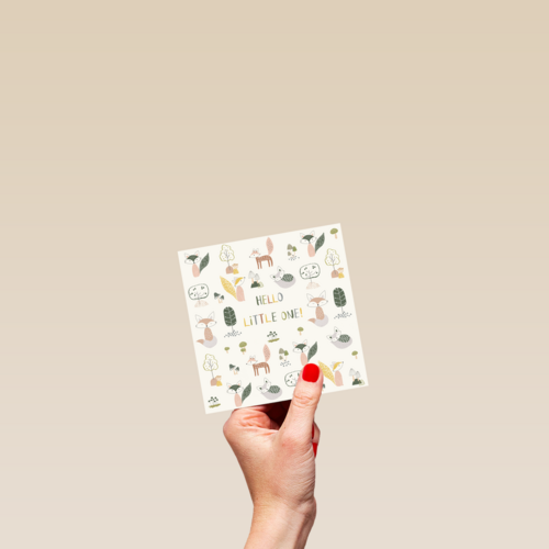 Geboorte felicitatie design met vos