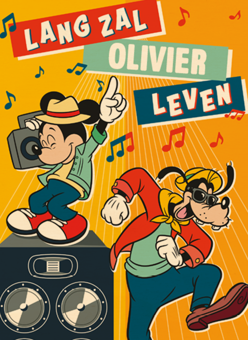 Verjaardagskaart Mickey en Goofy