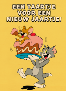 Taartje voor nieuw jaartje Tom en Jerry
