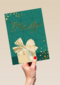 Stijlvolle kerstkaart met cadeau