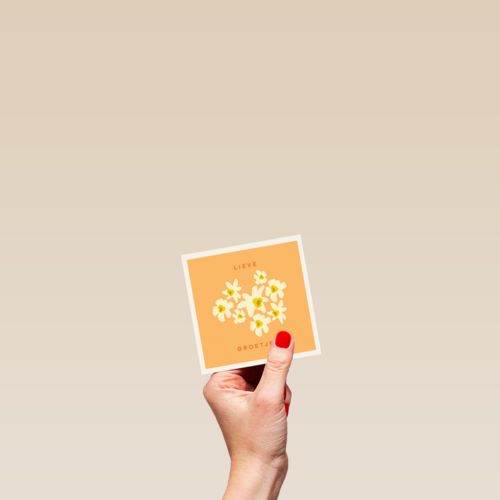 Lieve groetjes kaart met bloemen