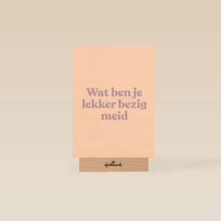 Succes kaart andc lekker bezig meid