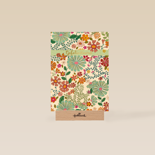 gefeliciteerd kaart vrouw klassiek bloemen  turnowsky