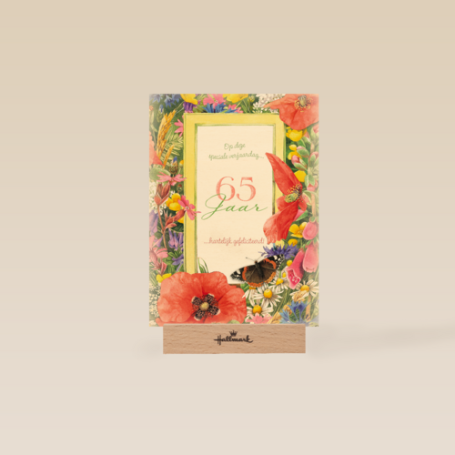 vijfenzestig jaar met bloemen
