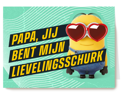 Minions vaderdagkaart mijn lievelingsschurk