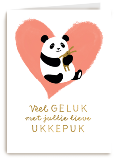 Veel geluk met jullie lieve ukkepuk