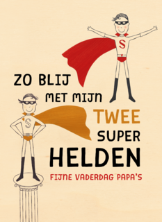 vaderdag kaart hip 2 superhelden
