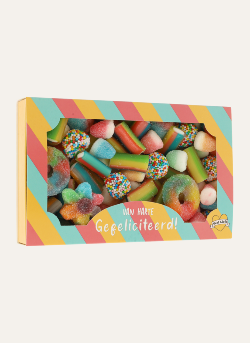 Brievenbus Snoep Van Harte Gefeliciteerd | Veel Liefs Cadeau Snoep |
