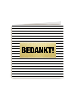 bedankt kaart zakelijk streepjes