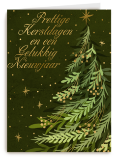 Kerstkaart stijlvolle kerstboom