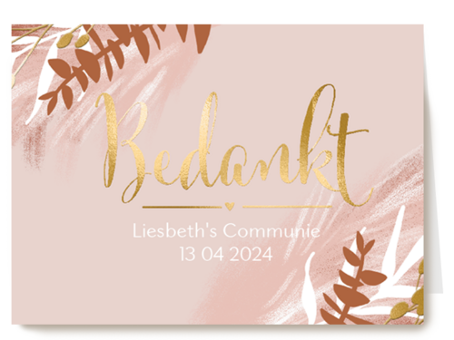 Bedankt voor het komen op mijn communie