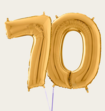 Cijferballon 70 Jaar Goud XL