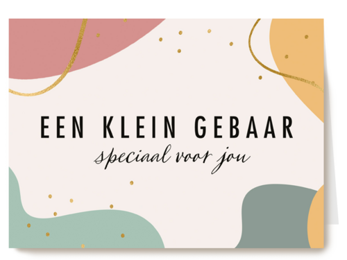 eenkleingebaar kaart een klein gebaar speciaal voor jou
