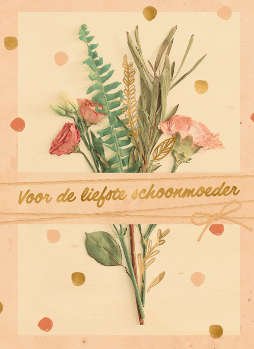 Houten Kaart Moederdag | Houten Kaart Hallmark | Moederdag | Voor De Liefst Schoonmoeder