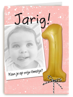 ik vier mijn eerste verjaardag kaart