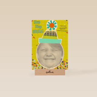 foto kaart verjaardag kids jongen met feestmuts