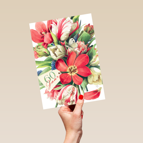 zestig jaar met bloemen