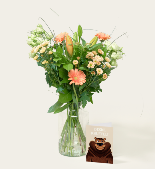 Boeket Bloemen Bright Blossom Met Vaas Cadeau Bloemen En Planten |
