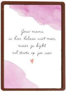 jouw mama kijkt vol trots op jou neer kaart